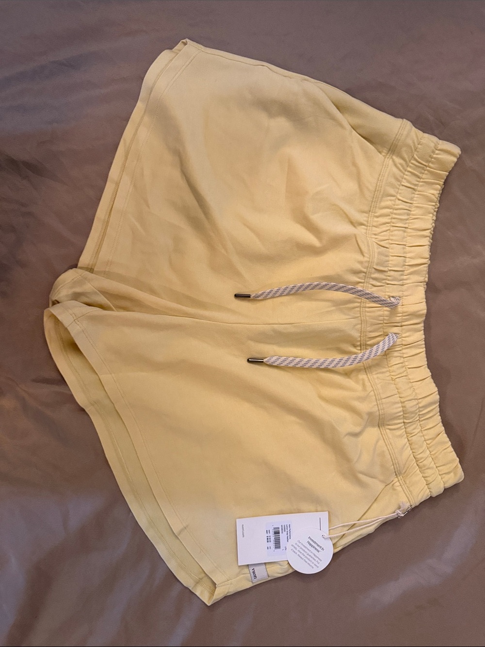 Vans Women's Light Yellow Athletic Drawstring Shorts